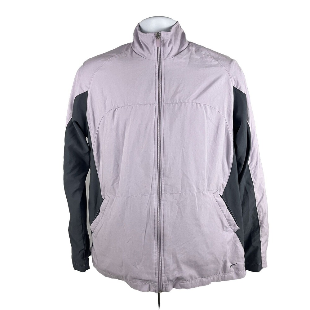 Nike Full Zip Track Windbreaker Jacket Youth Large 12-14 Purple Athletic Hiking
